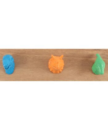 Cute Dinosaur Head Easy Wall Mount 3 Head Coat Hook - Childrens Homeware Collection