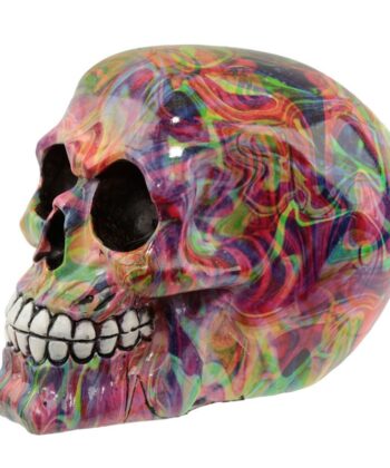 Beautiful Rainbow Marble Effect Small Skull Head Gothic Collection