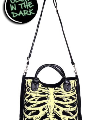 Glow in the Dark Skeleton Ribcage Handbag – Unique Gothic Shoulder Bag