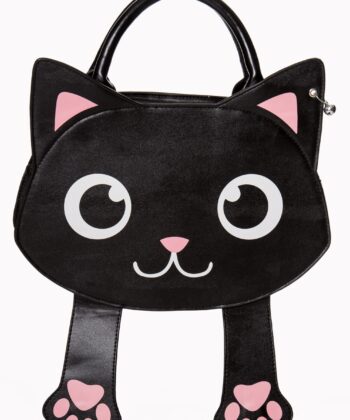 Bag Of Tricks Cute Cat Black Handbag Banned Gothic
