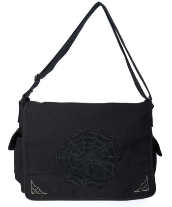 Necro Black Messenger Shoulder Bag