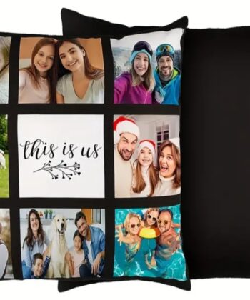 Personalised Photo Cushion – Custom Collage Pillow with Your Photos & Text | Unique Gift for Family, Friends & Home Décor