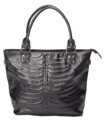 Vespera Embossed Gothic Skeleton Ribcage Handbag