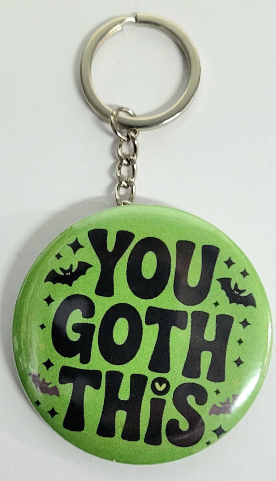 Gothic “You Goth This” Keyring Cute Green Motivational Keychain with ...
