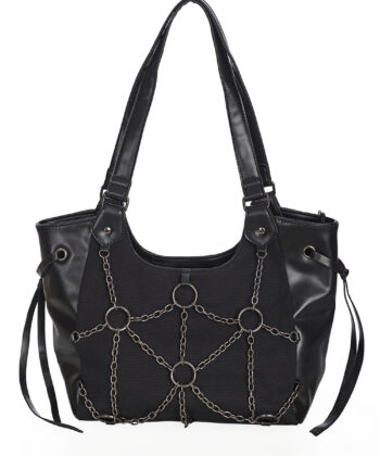 Black Lazarus Chain Tote Handbag