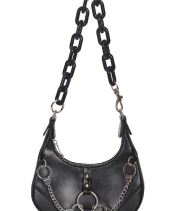 Black Exiled Handcuff Chain Mini Shoulder Handbag